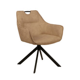 Lucas Eetkamerstoel - Beige Microfiber